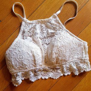 Pale Cream Lace Bralette Adore Me Bra XS Lingerie